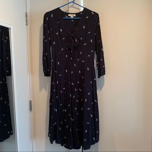 11.1.TYLHO Flowered Mid-length Dress